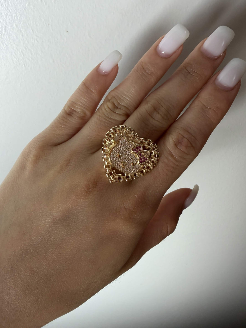 Hello Kitty Iced Out Ring